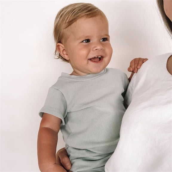 Vedolay Shorts Tracksuit Girls Clothes Sports Casual Tie Dye Prints Short Sleeves T Shirt Elastic Waist,Gray 2-3 Years