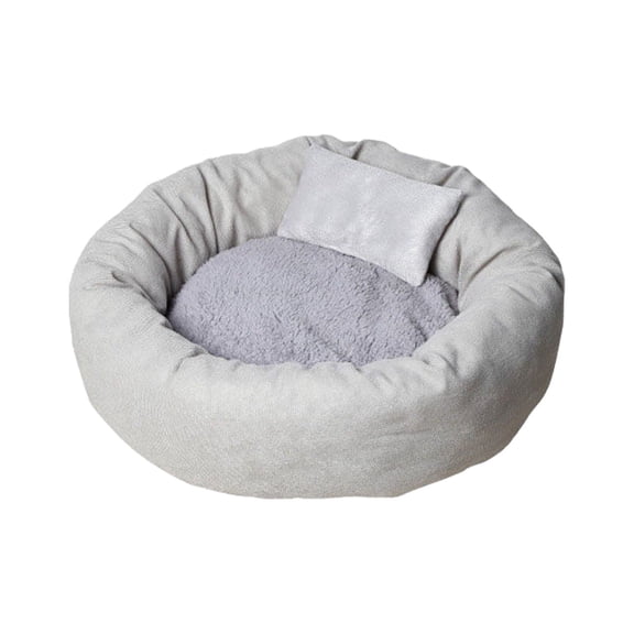 Dog Bed, Round Dog Beds for Medium/Small Dogs, Donut Dog Bed and Cat Bed Machine Washable, 15 Inch