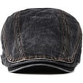 thumbnail image 6 of Kiibsot 2 Pack Mens Denim Cotton Newsboy Cap Ivy Gatsby Driving Hunting Cabbie Hats, 6 of 7