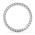 thumbnail image 3 of Sz 7.0 Solid 10K White Gold 2MM Eternity Rope Comfort Fit Wedding Band Ring, 3 of 5