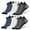 2Black/2White/2DarkBlue, variant on 6 Pairs Striped Mens Socks, Running Socks Ankle Socks for Women Socks Low Cut Compression Socks with Arch Support