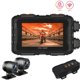 thumbnail image 1 of Cámara para motocicleta MT2 con doble lente 1080P, pantalla táctil de 3 pulgadas, WiFi y GPS integrado, resistente al agua IP65, ángulo de visión de 140°, sensor de impacto y grabación en bucle., 1 of 7