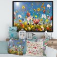 thumbnail image 2 of Designart 'Wildflowers and Daisies In Summer Garden Field II' Traditional Framed Canvas Wall Art Print, 2 of 5