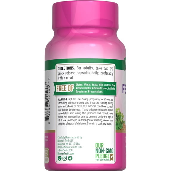 Fenugreek Seed Capsules | 2000mg | 100 Count | For Men and Women | by Nature's Truth