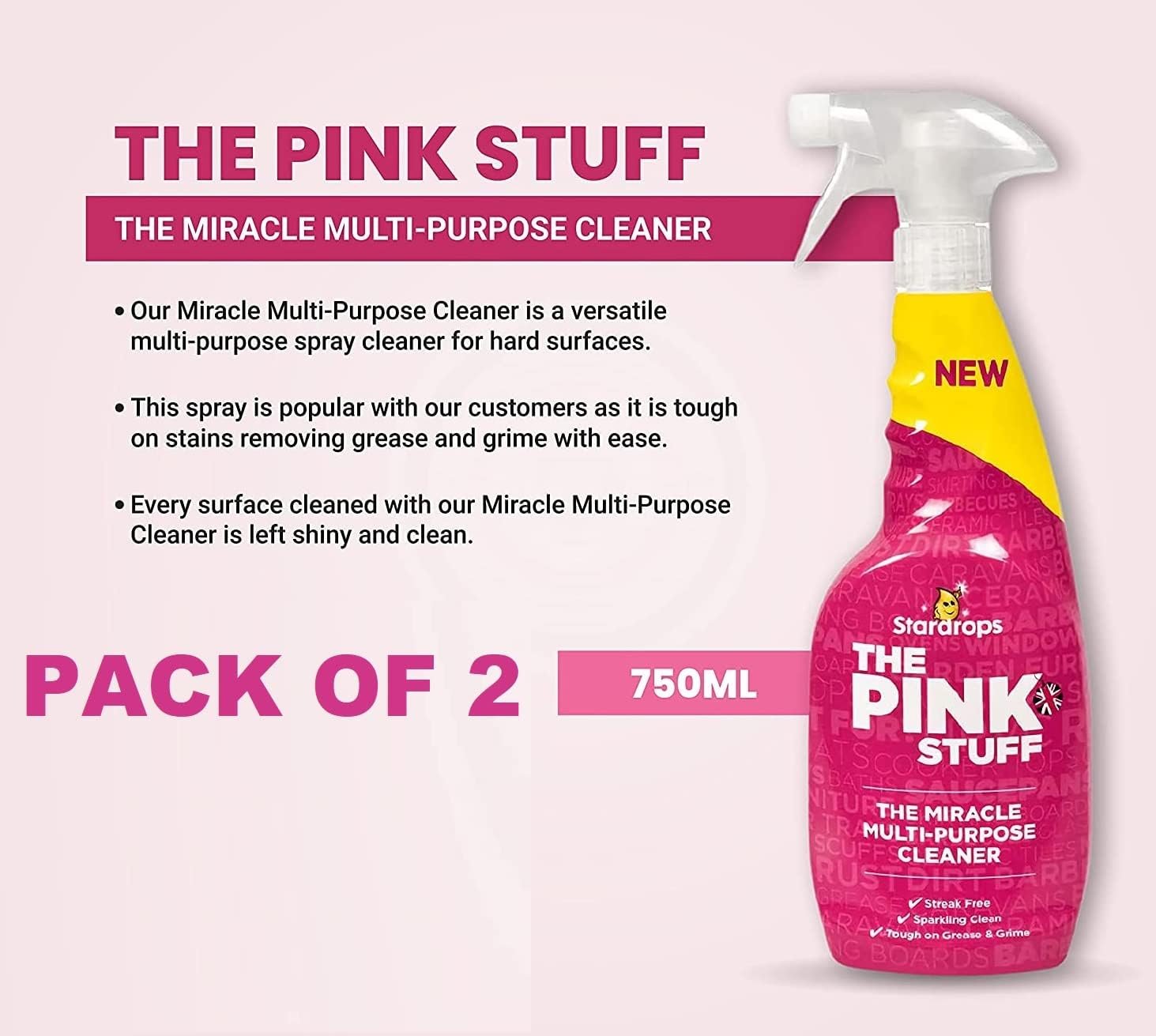 The Pink Stuff Surface Cleaners, Bubble Gum Scent, 26 Fluid Ounce 