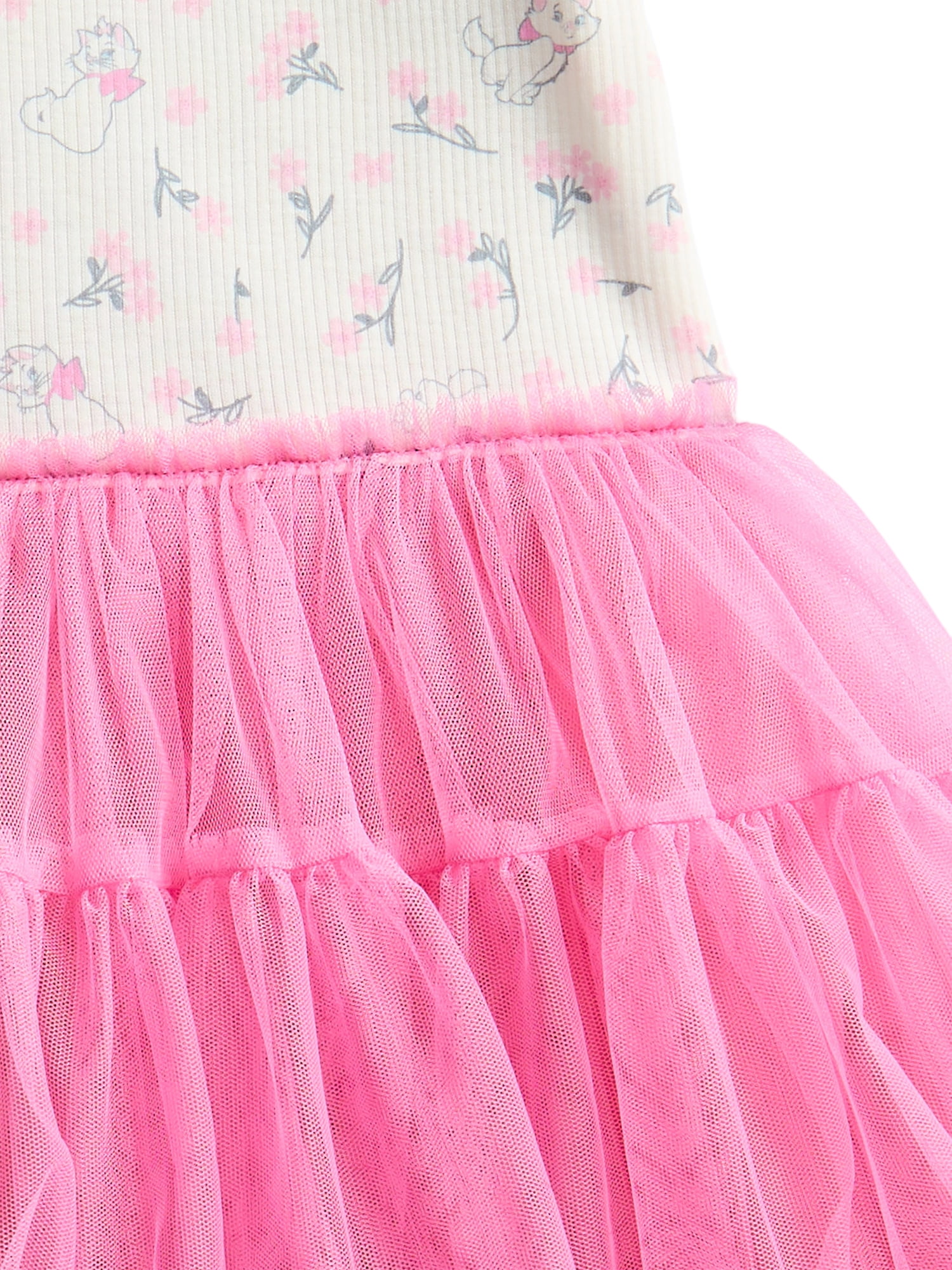 Disney Classics Marie Toddler Girls Graphic Tutu Dress with Short Sleeves, Sizes 12M-5T