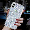 thumbnail image 5 of For iPhone XR Case,Cute Glitter Bling Twinkle Stardust with Drop Protection Shockproof Soft TPU Slim Flexible Phone Case Girls/Women Protective case for iPhone XR,Anti Scratch,White, 5 of 6