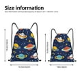 thumbnail image 5 of Yiaed Planets and Stars Print Drawstring Bags Drawstring Backpack Bulk String Back Pack Gym Sport Bag-Medium, 5 of 5