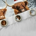 thumbnail image 4 of Feelyou Rustic Highland Cow Black Out Curtains, Merry Christmas Curtains Pack of 2 (42x63 Each), Kawaii Winter Animal Bedroom Curtains, Curtains and Drapes Home Decor, 4 of 6