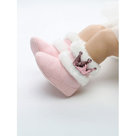 

Baby Girl Soft Booties Winter Snow Boots Infant Toddler Newborn Warm Shoes