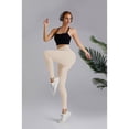 thumbnail image 6 of Women Yoga Sports Ribbed Seamless Leggings High Waisted Workout Gym Yoga Pants Quick-Drying Off-White S, 6 of 7