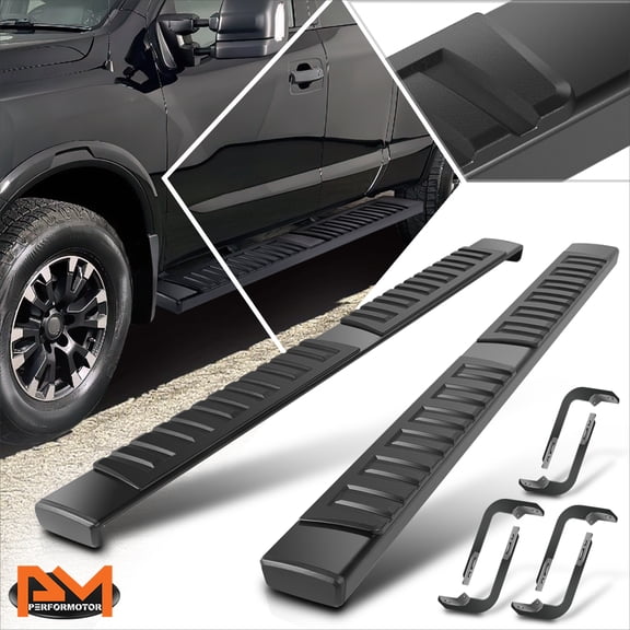 PM PERFORMOTOR for 04-24 Nissan Titan XD King Cab 6" Aluminum Side Step Nerf Bar Running Boards