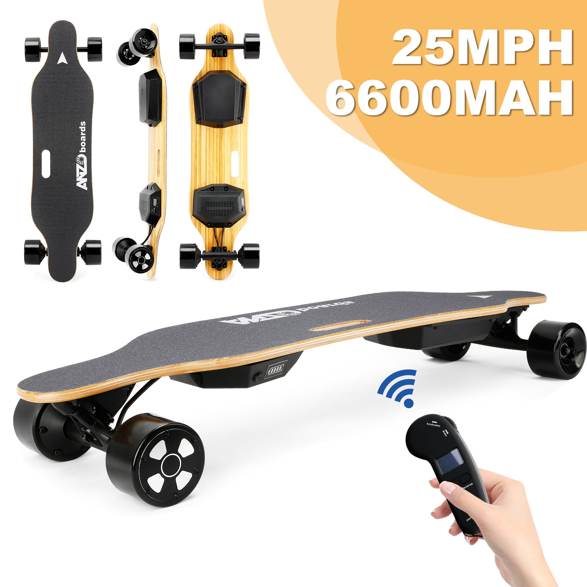 tweeling Bekentenis Matrix 1200W Electric Skateboard for Adults with Remote Electric Longboard Speed  up to 25mph for Youths - Walmart.com