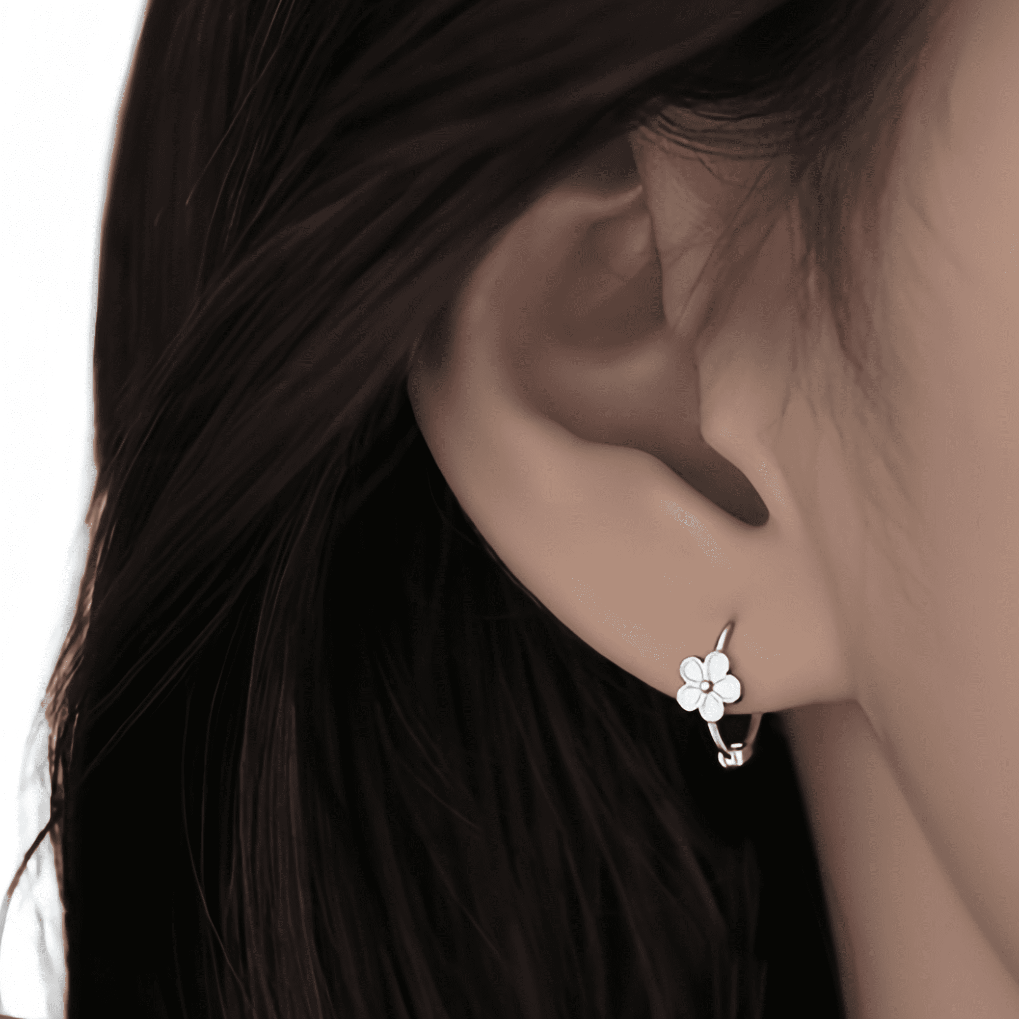 RYSKYJEWELRY Huggie Silver Sterling Silver Earrings,  All Ages;