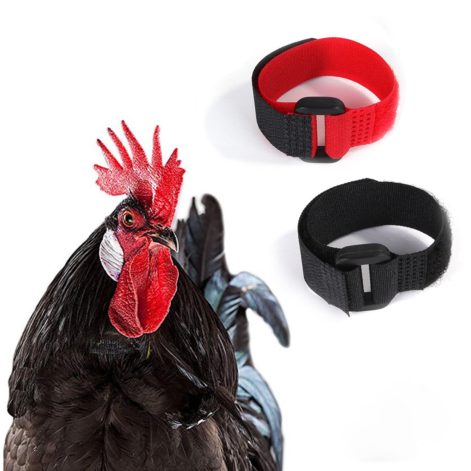 Windfall 2pcs Anti Crow Rooster, Collar Crow Rooster Collar Crow Collar, Chicken Neckband Noise Free No Crow Neck Belt Anti Noise Nylon Neck Belt for Prevent Chickens from Screaming