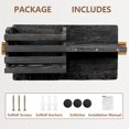 thumbnail image 4 of Key Holder for Wall, BUSATIA Mail Organizer for Wall Mount with 4 Double Key Hook and Mail Holder, Wooden Key Holder Rack Mail Sorter Organizer for Entryway, Hallway, Bedroomand Home Decor,Black, 4 of 7