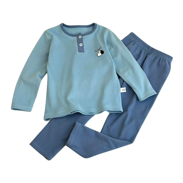 Ensemble de Pyjama T-Shirt à Manches Longues et Pantalon Imprimé Dessin Animé pour Filles Automne Hiver Confort