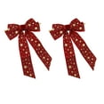 thumbnail image 2 of Adornos navideños, adornos navideños, regalos navideños, adornos para árboles de Navidad, lazos de terciopelo grandes, accesorios para fiestas navideñas, pajarita de fibra de poliéster., 2 of 6