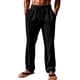 thumbnail image 1 of Pantalones largos para hombre, de color liso, con cordón, informales, de moda, largos, para hombre, 1 of 9