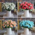 thumbnail image 4 of PENGXIANG High-Grade Artificial Flowers Fake Flowers 5 Forks 15 Mini Roses for Home Decoration, 4 of 10