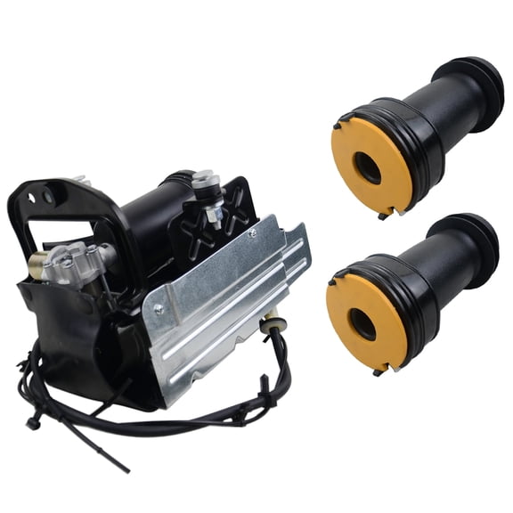 GELUOXI 2 Rear Air Suspension Spring and 1 Air Suspension Compressor for Cadillac XTS Sedan 2013-19