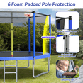 thumbnail image 7 of UIOWIO 10 ft Recreational Trampoline for Kids and Adults Outdoor Trampoline with Basketball Hoop Backyard Trampoline for 1-2 Adults & Toddler with Ladder,Enclosure Net,Blue, 7 of 7