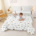 thumbnail image 3 of Catabedysis Simple Camping Full Size Comforter Sets,Bear Tent Pattern Bedding Comforter Set For Boys,Multicolor,Light Gray Reversible,3pcs,1 Comforter and 2 Pillowcases, 3 of 7