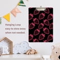 thumbnail image 2 of ALAZA Plastic Clipboard A4 Letter Size Decorative Clipboards for Students Women Men 9" x 12.5" Neon Strawberry, 2 of 6
