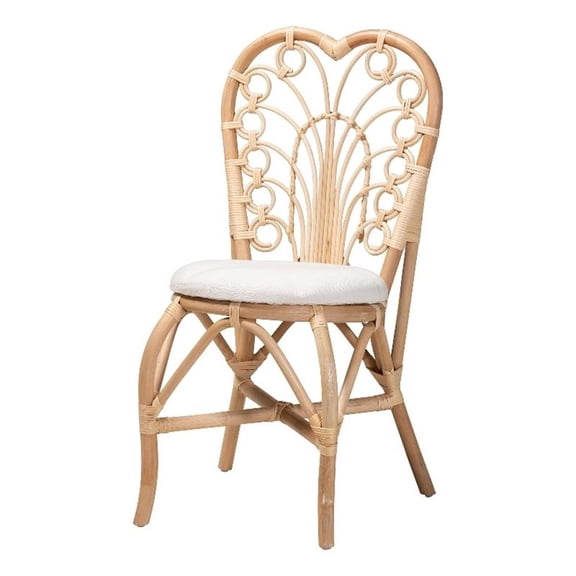 Baxton Studio Jerica Modern Bohemian Natural Brown Rattan Dining Chair