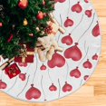thumbnail image 5 of FMSHPON Valentine's Day Balloon Hearts Xmas Christmas Tree Skirt Stand Mat for Holiday Party Decoration Indoor Outdoor 48 inches, 5 of 6