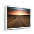 thumbnail image 3 of Designart 'A Field Full of Hay Bales At Sunset Landscape' Farmhouse Framed Canvas Wall Art Print, 3 of 5
