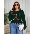 thumbnail image 2 of Drvitor Christmas Sweaters for Women Plus Size Crew Neck Sequin Letters Sweater Holliday Merry Pullover Sweater, Sizes XL-5XL, 2 of 10
