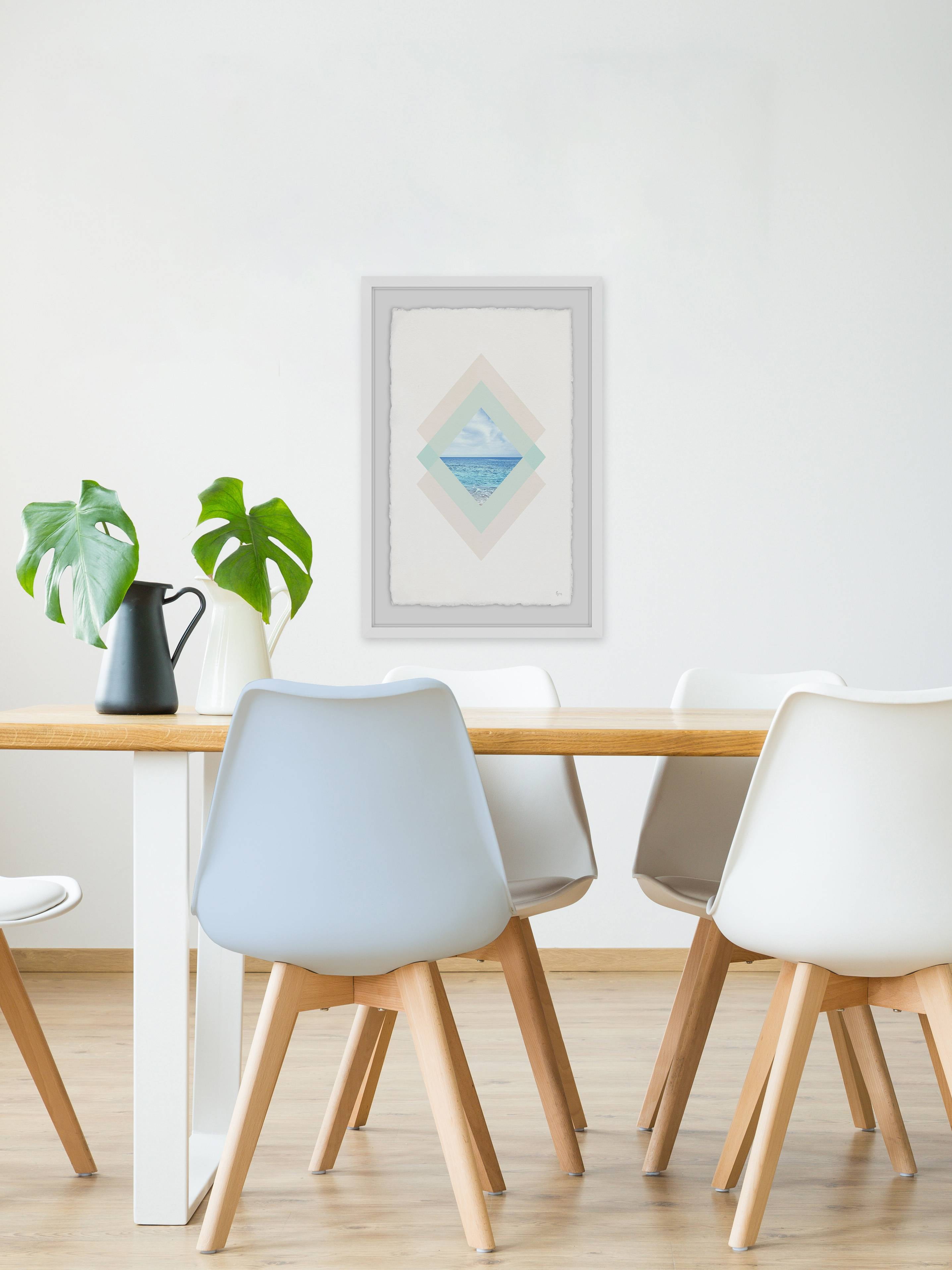 Diamond of Sea Framed Painting Print