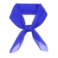 thumbnail image 1 of BUFANDAS DE CHIFFON PLEATADAS INSPIRADAS EN CHIC PARA MUJERES, CON TRIM DE COLOR CONTRASTANTE, SEMI TRANSPARENTES Y ELÁSTICAS, BUFANDA DE CUELLO NECKERCHIEF 43.3x19.7" AZUL REAL, 1 of 5