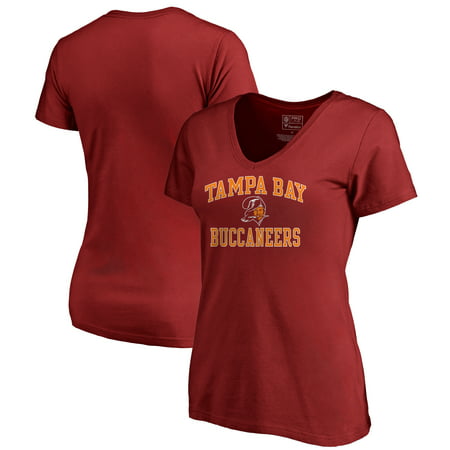 Tampa Bay Buccaneers NFL Pro Line by Fanatics Branded Women's Vintage Collection Victory Arch V-Neck T-Shirt -