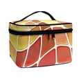 thumbnail image 2 of HELLHERO Stained Glass Geometric Travel Cosmetic Bag Make Up Case Organizer Large Capacity Polyester Portable Traveling Traveling, 2 of 6