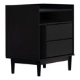 thumbnail image 1 of 25" Solid Wood 2-Drawer Night Stand with Gallery - Black, 1 of 5