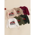 thumbnail image 2 of ZINTAOZT Infant Baby Boy Girl Christmas Knit Sweater Letter Print Sweater Pullover Long Sleeve Warm Fall Winter Tops, 2 of 8