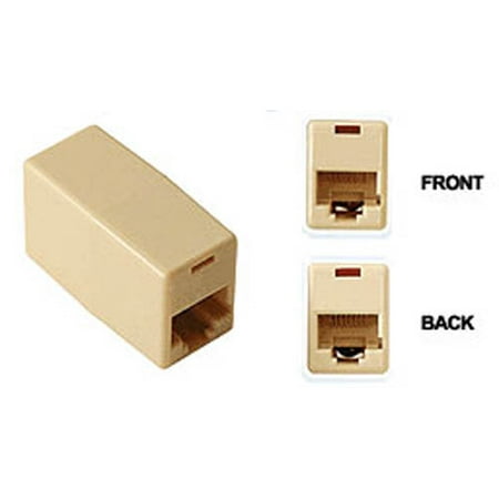 Cat5 Rj 45 White Coupler - RJ45 Coupler Female to Female Ethernet F-F Converter by BattleBorn Cable - NEW
