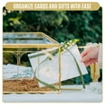 thumbnail image 3 of NCYP Small Brass Glass Wedding Card Box with Slot and Lock - 12.6" x 5.9" x 9", 3 of 10