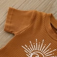 thumbnail image 5 of Coerni Summer Beach Leisure Outfit for Toddler Boys Girls Short Sleeve Cotton Ribbed T Shirt Pullover Tops Shorts Outfits, 5 of 8