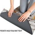 thumbnail image 3 of Brown Mushroom Pinecone Grey Pattern Hot Yoga Mat Towel Non Slip for Hot Yoga - Quick-Drying Yoga Mat Cover with 4 Corner Pockets with Travel Bag - Hot Yoga Towel Non Slip 74"x26", 3 of 6
