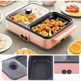 thumbnail image 3 of Hot Pot with Grill, Electric Hot Pot and Frying Pan, Shabu Shabu Pot with Grill, 2 in 1 Indoor NonStick Shabu Shabu Pot and Griddle, Dual Temperature Control, Fast Heating for BBQ Steak Noodles, 3 of 6