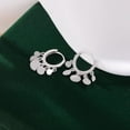 thumbnail image 4 of 925 Sterling Silver Disc Earrings Huggie Hoop for Women Teens Coin Hoop Earrings Cluster Drop Earrings Tassel, 4 of 5