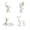 Crane A001, variant on Godder Sheep's Fat Jade White Porcelain Crafts Xianhe Ceramic Home Decorations Chinese Animal Jade Deer Soft Decorations 2.5*1.2*3.1inch