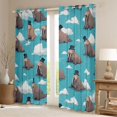 thumbnail image 2 of Feelyou Cute Cartoon Walrus Blackout Curtains Set of 2 (52x84 Each), Kawaii Ocean Animal Sealife Window Curtains, Dreamy Cloud Galaxy Curtains and Drapes, Window Curtains Bedroom Decor, 2 of 6