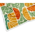 thumbnail image 4 of Boho Abstract Colorful Floral Throw Blanket, Vintage Retro Patchwork Orange Green Flower Botanical Geometric Aesthetic Groovy Flannel Throw Blanket for Chair Bed Sofa Couch, 50X60IN, 4 of 4