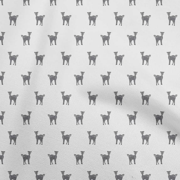 oneOone Cotton Cambric White Fabric Animal Craft Projects Decor Fabric Printed By The Yard 42 Inch Wide