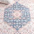 thumbnail image 6 of SAFAVIEH Arizona Kade Medallion Polyester Machine Washable Runner Rug, Rust/Aqua, 2'6" x 8', 6 of 10
