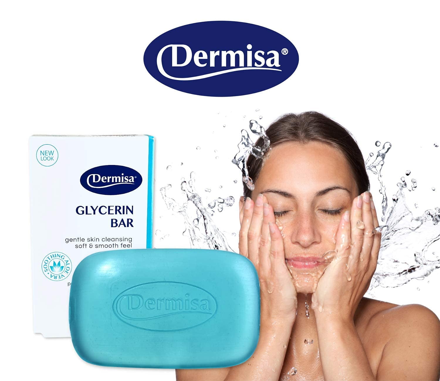 Dermisa Soap Glycerin Facial 3 Ounce with Aloe Vera, 88ml (3 Pack)